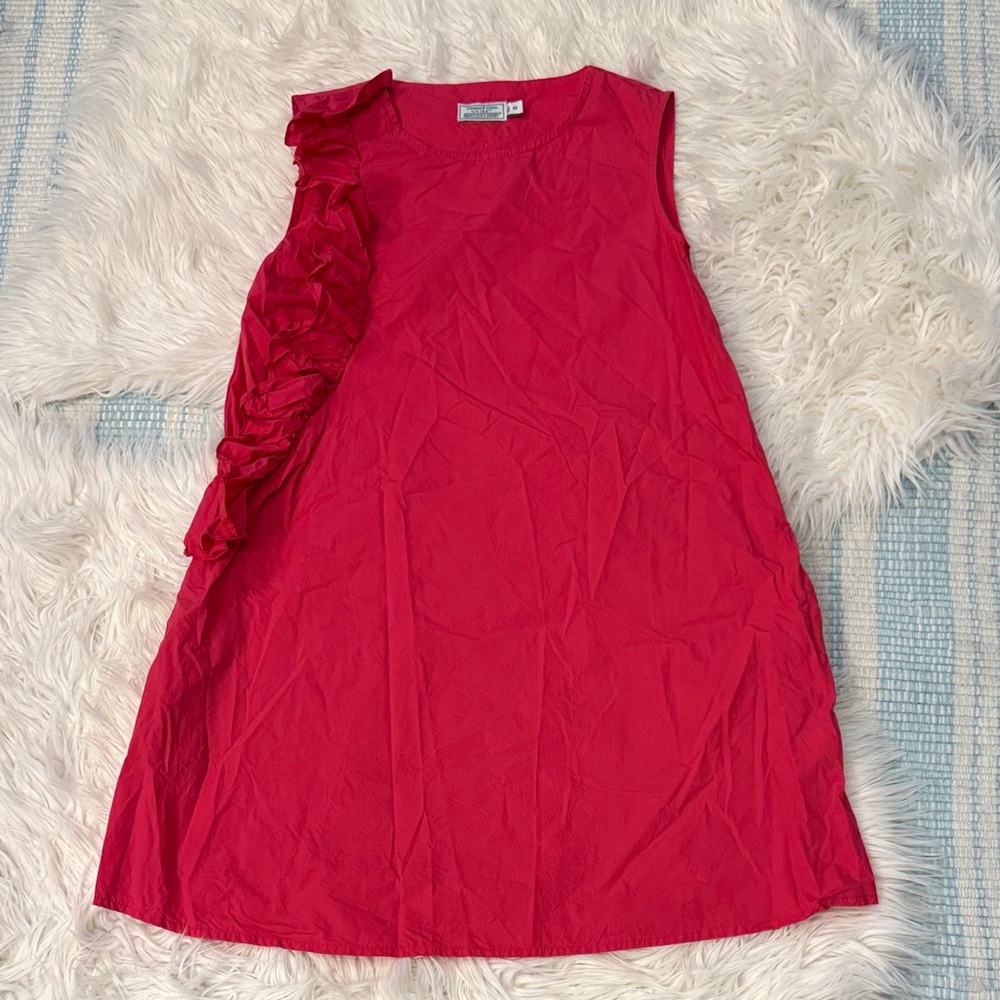 Vineyard Vines Kentucky Derby Vibrant pink Ruffle Dress